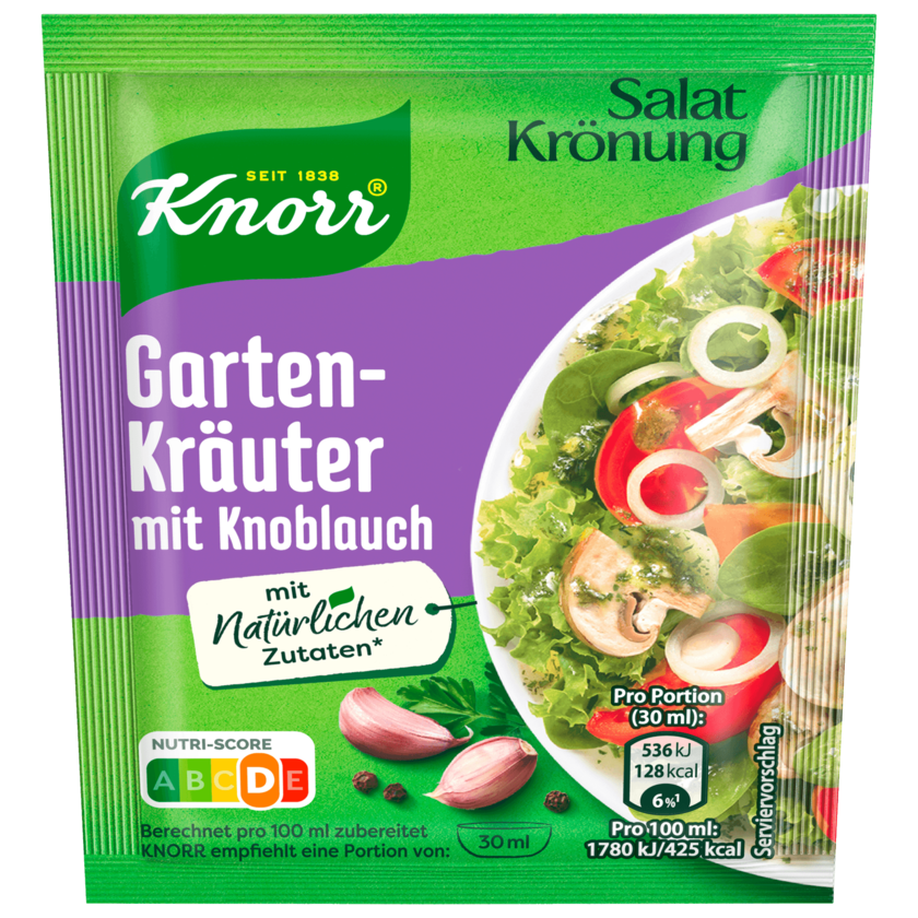 Knorr Salatkrönung Gartenkräuter Knoblauch Dressing 5er-Pack 40g
